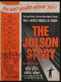 5h713 JOLSON STORY pressbook R54 Larry Parks & Evelyn Keyes in bio of world's greatest entertainer