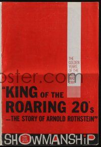 5h729 KING OF THE ROARING 20'S pressbook '61 poker, gambling & sexy Diana Dors in hell-bent jazz era
