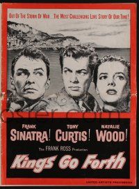5h730 KINGS GO FORTH pressbook '58 great images of Frank Sinatra, Tony Curtis & Natalie Wood!
