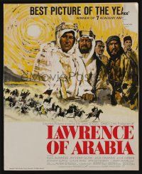 5h740 LAWRENCE OF ARABIA pressbook '63 David Lean classic Oscar winner starring Peter O'Toole!