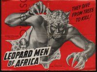 5h746 LEOPARD MEN OF AFRICA pressbook '40 when they strike the jungle trembles, Glenn Cravath art!
