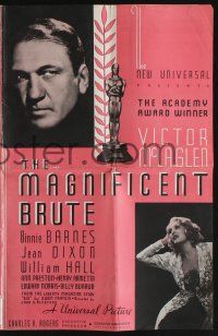 5h773 MAGNIFICENT BRUTE pressbook '36 great images of tough Victor McLaglen & Binnie Barnes!