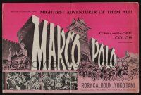 5h784 MARCO POLO pressbook '62 Rory Calhoun as the mightiest adventurer of them all, cool art!