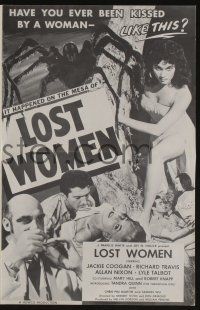 5h794 MESA OF LOST WOMEN pressbook '52 grown up Jackie Coogan vs super women who kissed & killed!