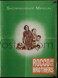 5h864 ROCCO & HIS BROTHERS pressbook '61 Luchino Visconti's Rocco e I Suoi Fratelli, Alain Delon