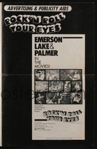 5h865 ROCK 'N ROLL YOUR EYES pressbook '74 Emerson Lake & Palmer