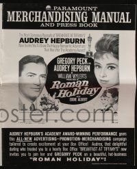 5h869 ROMAN HOLIDAY pressbook R62 Audrey Hepburn & Gregory Peck, directed by William Wyler!