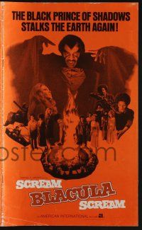 5h881 SCREAM BLACULA SCREAM pressbook '73 black vampire William Marshall & Pam Grier!