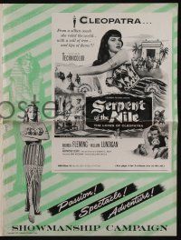5h885 SERPENT OF THE NILE pressbook '53 sexiest Rhonda Fleming as Egyptian queen Cleopatra!