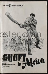 5h889 SHAFT IN AFRICA pressbook '73 art of Richard Roundtree stickin' it all way in the Motherland!