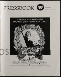 5h897 SILENT NIGHT EVIL NIGHT pressbook '75 gruesome Christmas images will make your skin crawl!