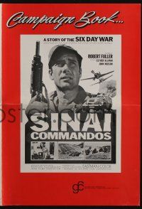 5h899 SINAI COMMANDOS pressbook '68 Robert Fuller in the story of the Six Day War!
