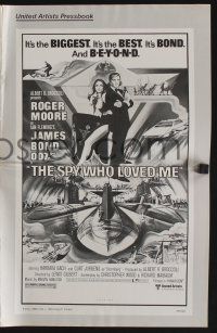 5h915 SPY WHO LOVED ME pressbook '77 art of Roger Moore as James Bond 007 by Bob Peak