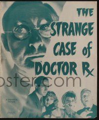 5h919 STRANGE CASE OF DOCTOR Rx pressbook '42 follow creepy Lionel Atwill at the risk of insanity!