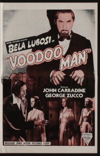 5h977 VOODOO MAN pressbook R50s Bela Lugosi, John Carradine, George Zucco, cool zombie images!