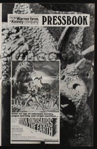 5h983 WHEN DINOSAURS RULED THE EARTH pressbook '71 an age of unknown terrors & virgin sacrifices!