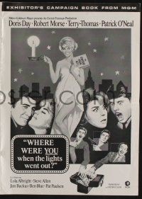 5h984 WHERE WERE YOU WHEN THE LIGHTS WENT OUT pressbook '68 Doris Day as sexy Statue of Liberty!