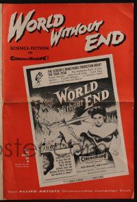 5h992 WORLD WITHOUT END pressbook '56 includes large image of the Vargas six-sheet!