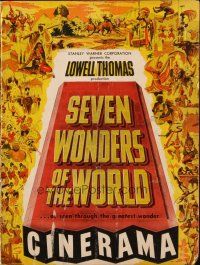 5h142 SEVEN WONDERS OF THE WORLD souvenir program book '56 the famous landmarks in Cinerama!