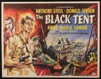 5j474 BLACK TENT English 1/2sh '57 soldier Anthony Steele marries the Sheik's daughter, cool art!