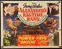 5j439 ALEXANDER'S RAGTIME BAND 1/2sh R44 Tyrone Power, Alice Faye & Don Ameche, Irving Berlin!