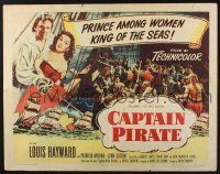 5j500 CAPTAIN PIRATE 1/2sh '53 Louis Hayward, Patricia Medina, sequel to Captain Blood!