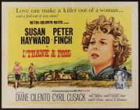 5j644 I THANK A FOOL 1/2sh '62 female doctor Susan Hayward mercy kills her husband!