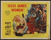 5j654 JESSE JAMES' WOMEN 1/2sh '54 classic catfight artwork, women wanted him... more than the law