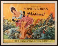5j691 MADAME SANS GENE 1/2sh R63 wonderful art of super sexy Sophia Loren in low-cut dress!