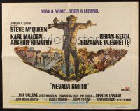 5j723 NEVADA SMITH 1/2sh '66 cool artwork of shirtless Steve McQueen & cast!