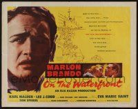 5j731 ON THE WATERFRONT style B 1/2sh '54 directed by Elia Kazan, classic image of Marlon Brando!
