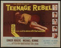 5j796 TEENAGE REBEL 1/2sh '56 Rennie sends daughter to mom Ginger Rogers so he can have fun!