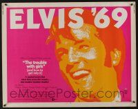 5j815 TROUBLE WITH GIRLS 1/2sh '69 great gigantic close up art of smiling Elvis Presley!