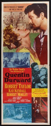 5j010 ADVENTURES OF QUENTIN DURWARD insert '55 English hero Robert Taylor romances Kay Kendall!