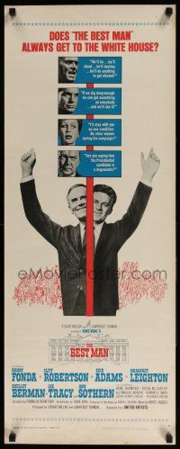 5j034 BEST MAN insert '64 Fonda & Cliff Robertson running for President of the United States!