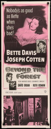 5j040 BEYOND THE FOREST insert '49 nobody's as good as smoking Bette Davis when she's bad!