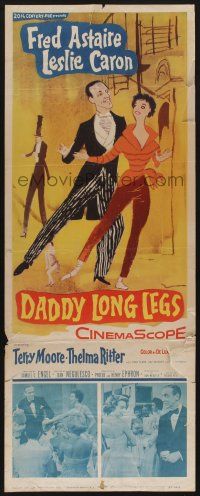 5j088 DADDY LONG LEGS insert '55 wonderful art of Fred Astaire dancing with Leslie Caron!