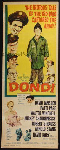 5j101 DONDI insert '61 David Janssen, Walter Winchell, tale of the kid who captured the army!