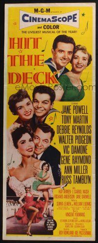 5j160 HIT THE DECK insert '55 Debbie Reynolds, Jane Powell, Tony Martin, Pidgeon, Ann Miller!
