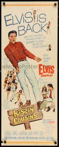 5j192 KISSIN' COUSINS insert '64 full-length artwork of hillbilly Elvis Presley!
