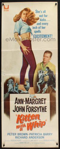 5j193 KITTEN WITH A WHIP insert '64 great full-length art of sexy bad girl Ann-Margret!