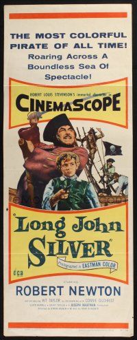 5j213 LONG JOHN SILVER insert '54 Robert Newton as the most colorful pirate of all time!