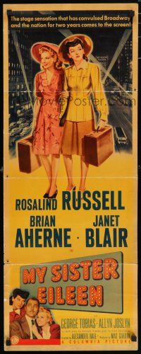 5j237 MY SISTER EILEEN insert '42 Rosalind Russell in stage hit that convulsed Broadway!