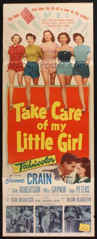 5j350 TAKE CARE OF MY LITTLE GIRL insert '51 sexy Jeanne Crain, Dale Robertson, Mitzi Gaynor