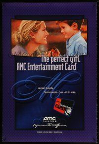 5k056 AMC THEATRES perfect gift style DS 1sh '90s cool ad from the movie theater chain!