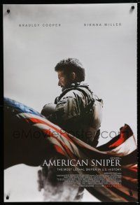 5k066 AMERICAN SNIPER int'l advance DS 1sh '14 Clint Eastwood, Bradley Cooper as legendary Chris Kyle!