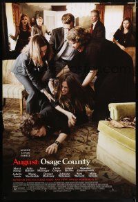 5k078 AUGUST: OSAGE COUNTY DS 1sh '13 Meryl Streep, Julia Roberts, McGregor, misery loves family