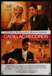 5k138 CADILLAC RECORDS advance DS 1sh '08 Adrien Brody, Jeffrey Wright, Beyonce Knowles!