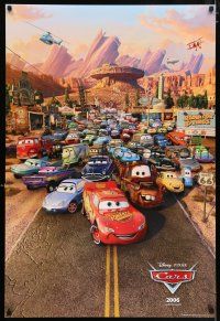 5k148 CARS int'l cast style advance DS 1sh '06 Walt Disney Pixar animated automobile racing!