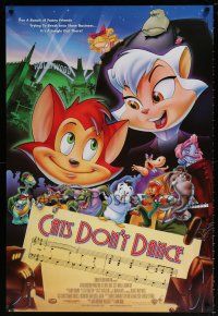 5k158 CATS DON'T DANCE DS 1sh '97 funny friends break into show business, animated musical!